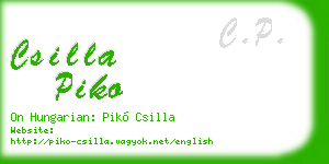 csilla piko business card