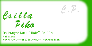 csilla piko business card